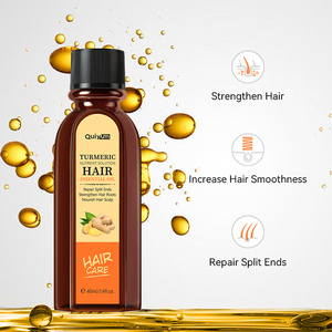 Sérum Capillaire Réparateur au Curcuma et à l'Huile d'Argan Quiyum 40ml – Lisse les Cheveux Secs et Abîmés, Réduit les Frisottis et les Pointes Fourchues - Product Image 6