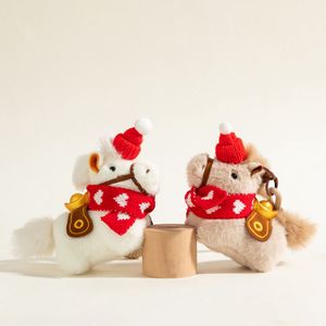 Porte-clés porte-bonheur du Nouvel An Chinois 2026, Pendentif poney Fungchui avec cordon, Jouet en peluche mignon, Breloque de sac, Accessoires - Product Image 3