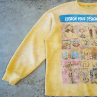 Sweat-shirts unisexes pour hommes en coton gaufré, coupe oversize, design vintage délavé à l'acide, col rond, impression DTG personnalisée, effet vieilli