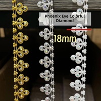 Chaîne de strass AB de 9 m avec franges à pampilles et perles serties de griffes pour la décoration de vêtements, bottes, sandales, sacs et casquettes à faire soi-même