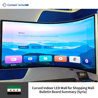 Layar LED Fleksibel Canbest Soft Tunnel P1.8 Anti Silau Tanpa Sambungan untuk Video Wall di Lobi Resepsi Hotel