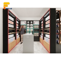 Étagères de magasin modulaires en métal thermolaqué, conception de l'aménagement de boutique, boutique de maquillage