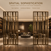 Cloison décorative multifonctionnelle en acier inoxydable 304, artisanale, de luxe moderne et personnalisée pour hall d'hôtel et appartement
