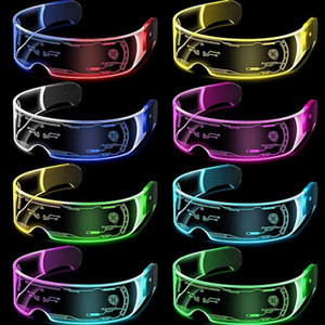 Lunettes lumineuses LED colorées lunettes à visière électronique allument des lunettes accessoire pour Festival KTV Bar fête Performance cadeaux - Product Image 4