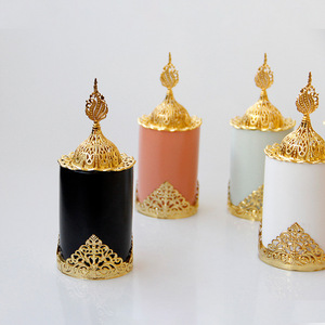 Quemador de Incienso Cónico de Cerámica Hecho a Mano, Decoración Aromática Ecológica de Metal, Nuevo Modelo, Decoración Árabe de Oriente Medio para el Hogar y <span class=keywords><strong>la</strong></span> Oficina - Product Image 2