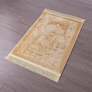 Wholesale Muslim Quilted Raudhah Sejadah Travel Prayer Mats Wholesale Factory Islamic Gift Travel Prayer Mat Solid Color