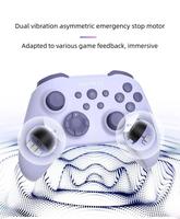 Control Inalámbrico para Juegos Shanwan Q34 Pro con Joystick Hall Trigger para Switch/PC/iOS/PS4/Android, Gamepad con Doble Motor de Vibración