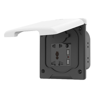 Prise de courant extérieure étanche IP44 pour camping-car avec sorties USB pour véhicule, camping-car, caravane, utilisation en extérieur