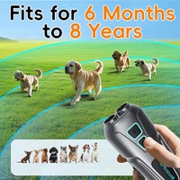 Répulsif Ultrasonique Haute Puissance pour Chiens d'Extérieur avec Lumière LED en ABS ; Outil Anti-Aboiement pour Chasser les Chiens, Arrêter les Aboiements, Convient aux Chats et aux Oiseaux