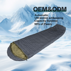 Túi ngủ dạng xác ướp sóng siêu âm, màu logo tùy chỉnh, 3 mùa, dùng được cho thời tiết ấm và lạnh, dành cho người lớn, thích hợp cho cắm trại và đi bộ đường dài - Product Image 1