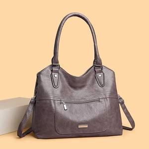 Fashionable Large-capacity PU <b>Material</b> Tote Bag & Luxurious Designer Handbag with Zipper Closure Portable Anti-Theft. Model 9022 - Product Image 4