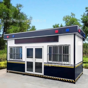 บูธรักษาความปลอดภัยกลางแจ้งบ้านเหล็กสำเร็จรูปโครงสร้างเชื่อมสำหรับงานหนัก - Product Image 2