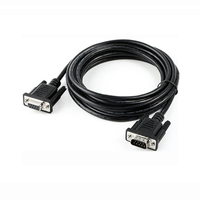 Câble Série RS232 DB9 9 Broches D-Sub Cie Circle Interconnect, Modem Null à Passage Direct, Blindé, Paire Torsadée, Cuivre Toronné