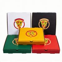Boîte à pizza carrée en carton ondulé, personnalisée, en matériaux recyclés, avec pelliculage mat, pour emballage alimentaire multi-usages