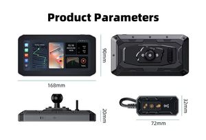 Không thấm nước Màn hình cảm ứng IPX7 tiêu chuẩn điều khiển từ xa Android Auto Carplay cho 6.25 inch Xe máy GPS với Carplay - Product Image 2