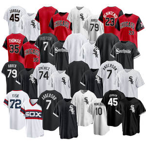 Venta al por Mayor de Camisetas de Béisbol Cosidas Nuevas y Económicas 2026, Personalizadas, Estilo Americano, Chicago, Todos los Jugadores: 7 <span class=keywords><strong>Anderson</strong></span>, 10 Moncada, 88 Robert Jr. - Product Image 1