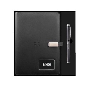 Stock Business Gift Sets Pen Smart Wireless Charging Notebook Office Gift Sets - Product Image 1