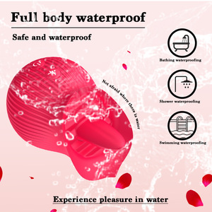 Vibratore in Silicone <span class=keywords><strong>a</strong></span> Forma di Rosa Rossa B0506 con Impermeabilità IPX7 e 10 Impostazioni di Velocità - Giocattolo Sessuale per Donne - Product Image 3