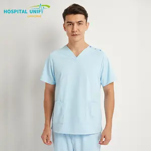 H&U 2024 OEM Factory Custom Comfortable Suit Hospital Uniforms Medical Nurse Fashionable Uniform Jogger Type Nursing Scrub Sets