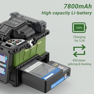 Empalmadora de Fibra Óptica Komshine FX39 1310/1550nm con Pantalla Táctil de 4.3 Pulgadas y Alineación por Núcleo para Producción de Fibra Óptica - Product Image 4