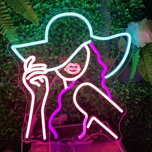 Letrero LED de neón Alien Bar, acrílico verde con diseño de mujer, para decoración de pared en el hogar, oficina, tiendas, empresas, hospitales, alimentado por USB - Product Image 2