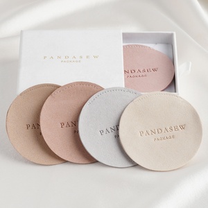 PandaSew Custom Logo Luxury Microfiber Jewelry Bags, Round Packaging for Rings Earrings Necklace Jewelry Pouch - Product Image 6