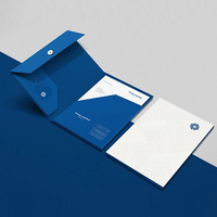 Carpeta de Presentación de Papel Personalizada para Documentos, Cubierta de Contratos, Folletos Corporativos, Porta Tarjetas de Hotel con Impresión UV
