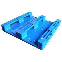 Palette européenne hygiénique industrielle personnalisable à face unique en plastique de stockage renforcé de qualité alimentaire avec entrée à 4 voies