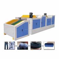 Broyeur horizontal pour le recyclage de jeans, vêtements, tissus non tissés, déchets textiles, coton et fil