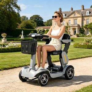 <span class=keywords><strong>Fauteuil</strong></span> <span class=keywords><strong>roulant</strong></span> électrique pliable portable, déambulateur à 4 roues, scooter électrique pour personnes âgées, batterie au lithium étanche, moteur 500W - Product Image 1