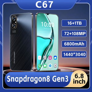 Lo smartphone di ultima generazione C67 5G ha un display da 6,8 pollici, una batteria da 6800mAh, supporta lo sblocco facciale AI, GPS, Dual SIM e rete globale. - Product Image 5
