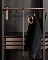 Barre de suspension rétractable en aluminium pour vêtements, type escamotable, pour dressing et armoire