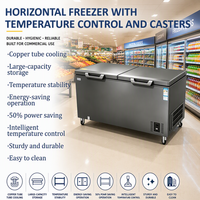 Réfrigérateur horizontal commercial à grande capacité avec ouverture supérieure pour la congélation de la viande, réfrigérateur sur mesure - CE