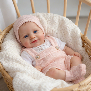 Yeezwood Nouvelle poupée Reborn de 40 cm pour enfants, style nouveau, corps entièrement en vinyle, poupée réaliste en silicone pour filles - Product Image 1