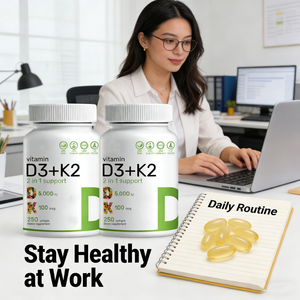 Vitamina <span class=keywords><strong>D3</strong></span> <span class=keywords><strong>K2</strong></span> 5000UI sin Gluten con MK7 para un Envejecimiento Saludable y Fortalecimiento Óseo, Stock Local en EE. UU., Envío Directo para Amazon y TikTok - Product Image 4