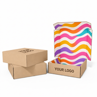 Boîtes d'expédition en carton ondulé durable avec impression de votre LOGO à l'extérieur pour vêtements et cadeaux, vente en gros, usine, en vrac