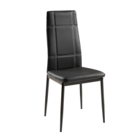 Ensemble de table à manger en cuir, meuble de salle à manger, en verre, 6 chaises, 7 pièces