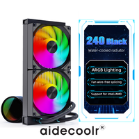 Refroidisseur de processeur liquide RGB AIO 240 mm/360 mm pour Intel I9 Ryzen |   Ventilateurs PWM silencieux, conception anti-fuite, compatibles AM4 AM5 LGA1700