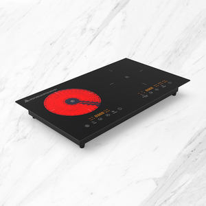 Electrodoméstico de cocina de alta calidad, quemadores mixtos de doble zona integrados de 3500W, 1 <span class=keywords><strong>placa</strong></span> de inducción <span class=keywords><strong>y</strong></span> 1 <span class=keywords><strong>Placa</strong></span> de infrarrojos - Product Image 1