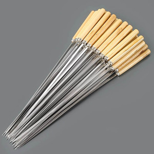 Brochetas de <span class=keywords><strong>Acero</strong></span> <span class=keywords><strong>Inoxidable</strong></span> 304 de Alta Calidad para <span class=keywords><strong>Barbacoa</strong></span>, Camping, Picnic, Herramientas de Cocina y Repostería - Product Image 1