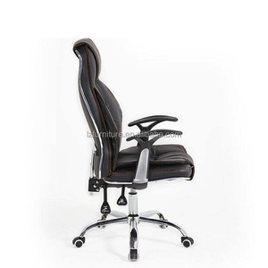 Chaise de bureau ergonomique de luxe en cuir, inclinable et à bascule, avec appui-tête, pour cadres, vente en gros - Product Image 3