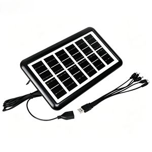 Panneau solaire portable 5V 6V 6W mini, multifonction, boîtier en plastique pour la recharge de téléphones portables en extérieur, expédition rapide - Product Image 2