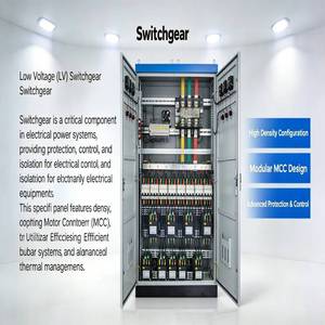 Coffret de distribution <span class=keywords><strong>électrique</strong></span> complet MNS GCS 380V <span class=keywords><strong>triphasé</strong></span> en acier galvanisé avec disjoncteur AC 100A - Product Image 4