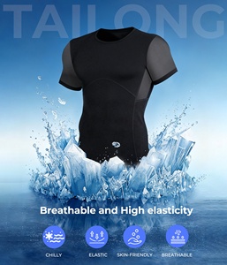 <strong>Mens</strong> Slimming Body Shaper <strong>Vest</strong> Abs Abdomen <strong>Compression</strong> Shirt Cooling Feel Workout <strong>Compression</strong> Shirt - Product Image 4