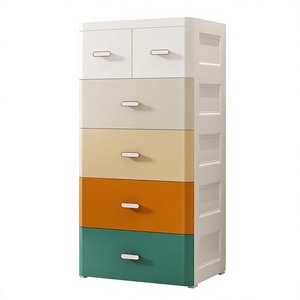 Armario de Plástico con Cajones para Bebés y Niños, Organizador de Almacenamiento Multicapa, Colorido, Extraíble, Reforzado, Mueble - Product Image 1