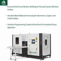 Machine de fraisage à face plate CNC à 5 axes pilotée par PLC 380V avec servomoteurs et grande table de travail pour systèmes de murs-rideaux et fenêtres
