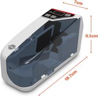 Lampe UV V30 Mini machine de comptage d'argent portable Compteur de billets de banque en espèces avec batterie