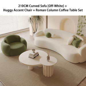 Vente directe d'usine, <span class=keywords><strong>canapé</strong></span> modulaire blanc incurvé sur mesure, ensemble de canapés pour salon - Product Image 3