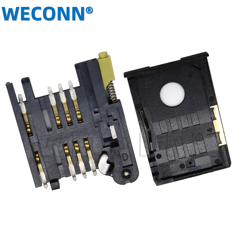 Support BOM KF-016 6+2P SIM Card Holder Plug Type Self Push Connector for SIM900A