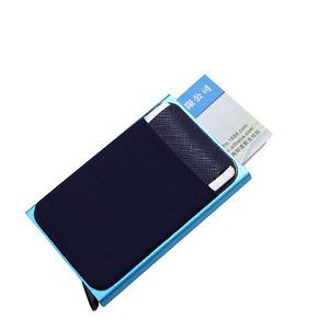 Tarjetero automático de empuje, tarjetero de aleación de aluminio, tarjetero multifuncional antimagnético para tarjetas de crédito y de visita - Product Image 5